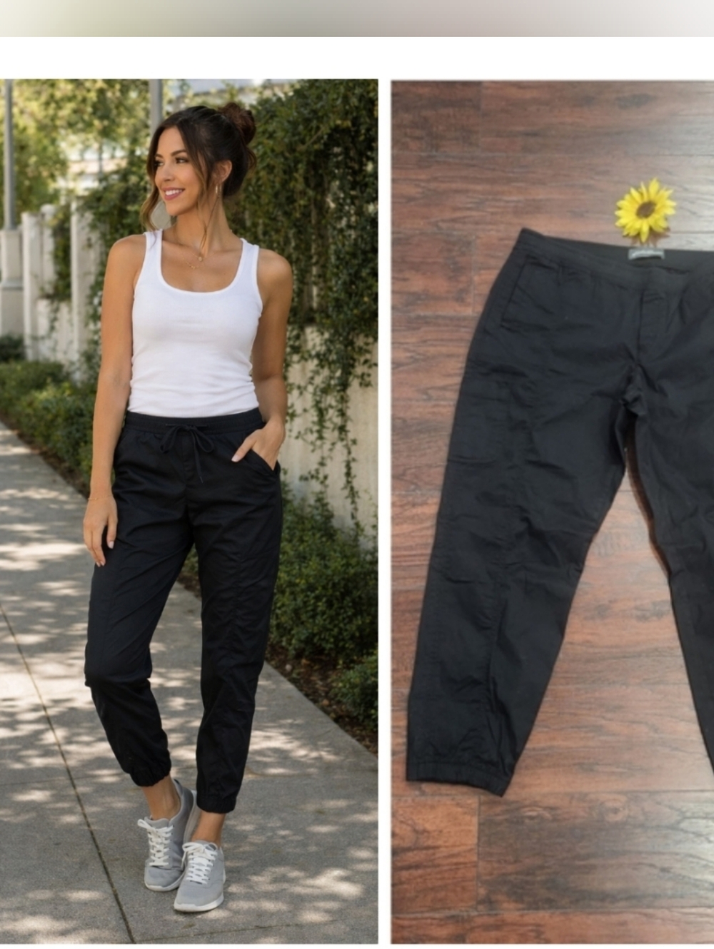 Eddie Bauer Women's Laid Back Twill Jogger Pants, Black
